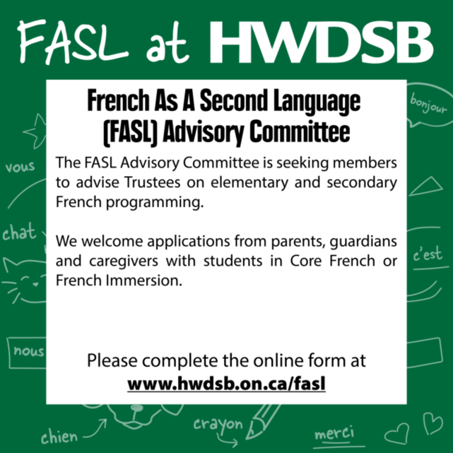 FASL at HWDSB Advisory Committee