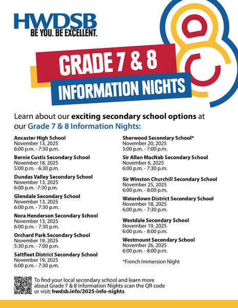 Grade 7 & 8 Information Nights